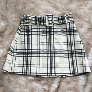 NWT Plaid stretchy mini skirt